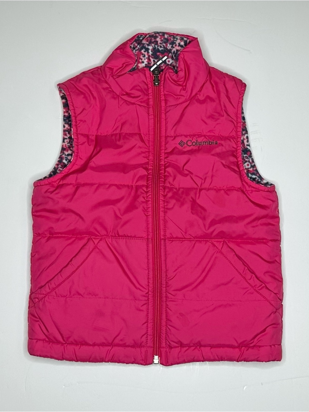 Columbia Fuchsia Reversible Quilted Puffer Vest